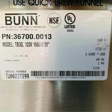 Load image into Gallery viewer, Bunn TB3Q Iced Tea Brewer Brewer Only