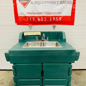 Cambro KSC402519 45 1/2"H Portable Sink Cart w/ (2) 4"D Bowls, Hot Water Demand