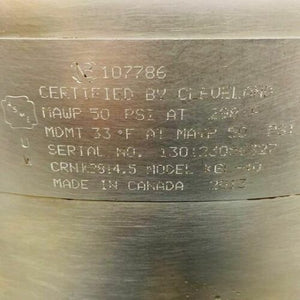 Cleveland KGL-40 2013 Nat. Gas 40 Gal. Stationary 2/3 Steam Jacketed Kettle