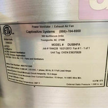 Load image into Gallery viewer, Captive Aire Systems DU50HFA High Speed Roof Mounted Restaurant Exhaust Fan Test
