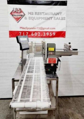 Bizerba A 404 FB Fully Automatic Slicer Stacker Bacon Meat w/ Conveyor Working!